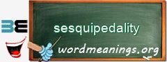 WordMeaning blackboard for sesquipedality